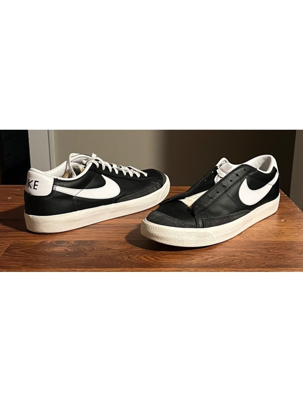 Nike Blazer Low 77 Black White Size 13